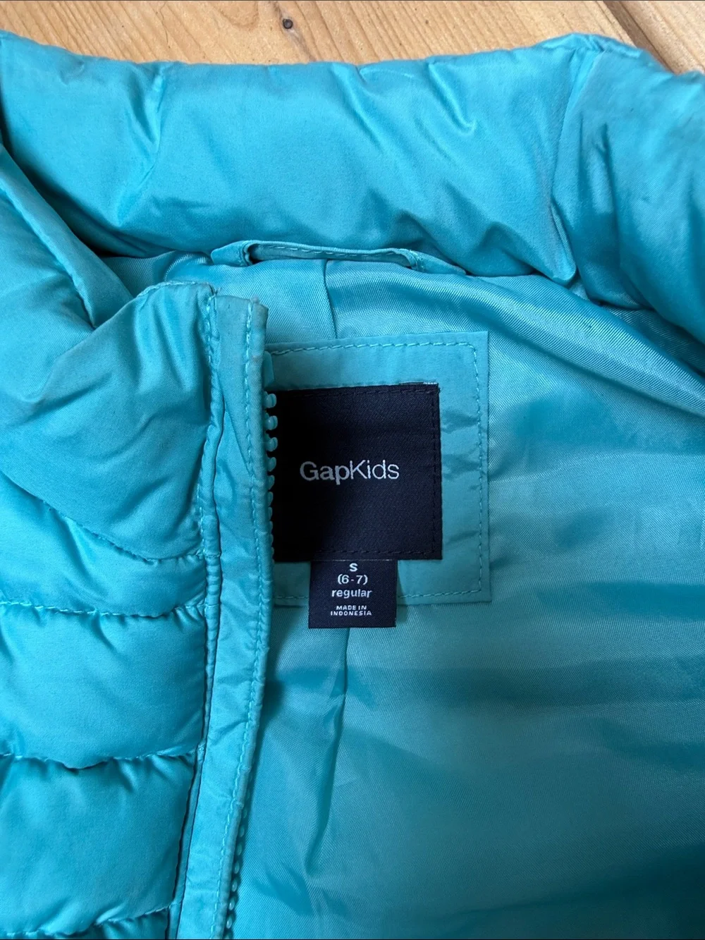 GAP Teal Quilted Puffer Vest